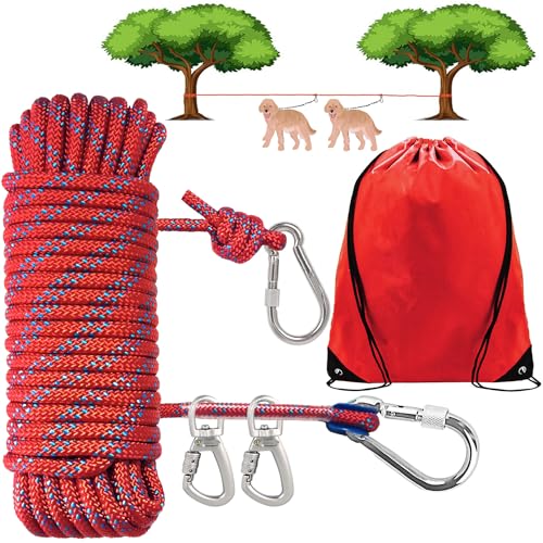 SIAELT Leash in 50Ft, Red for2