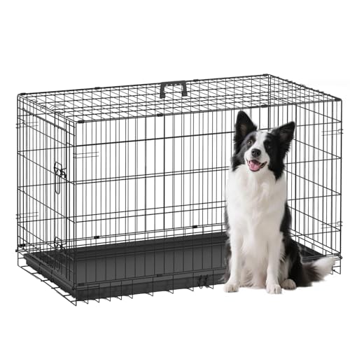 FDW Animal Cage in 42.0"L x 26.0"W x 28.0"H, Black