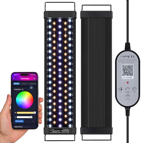 Gamalta Lamp in For 12~18inch Fish Tank, Black-Bluetooth App control
