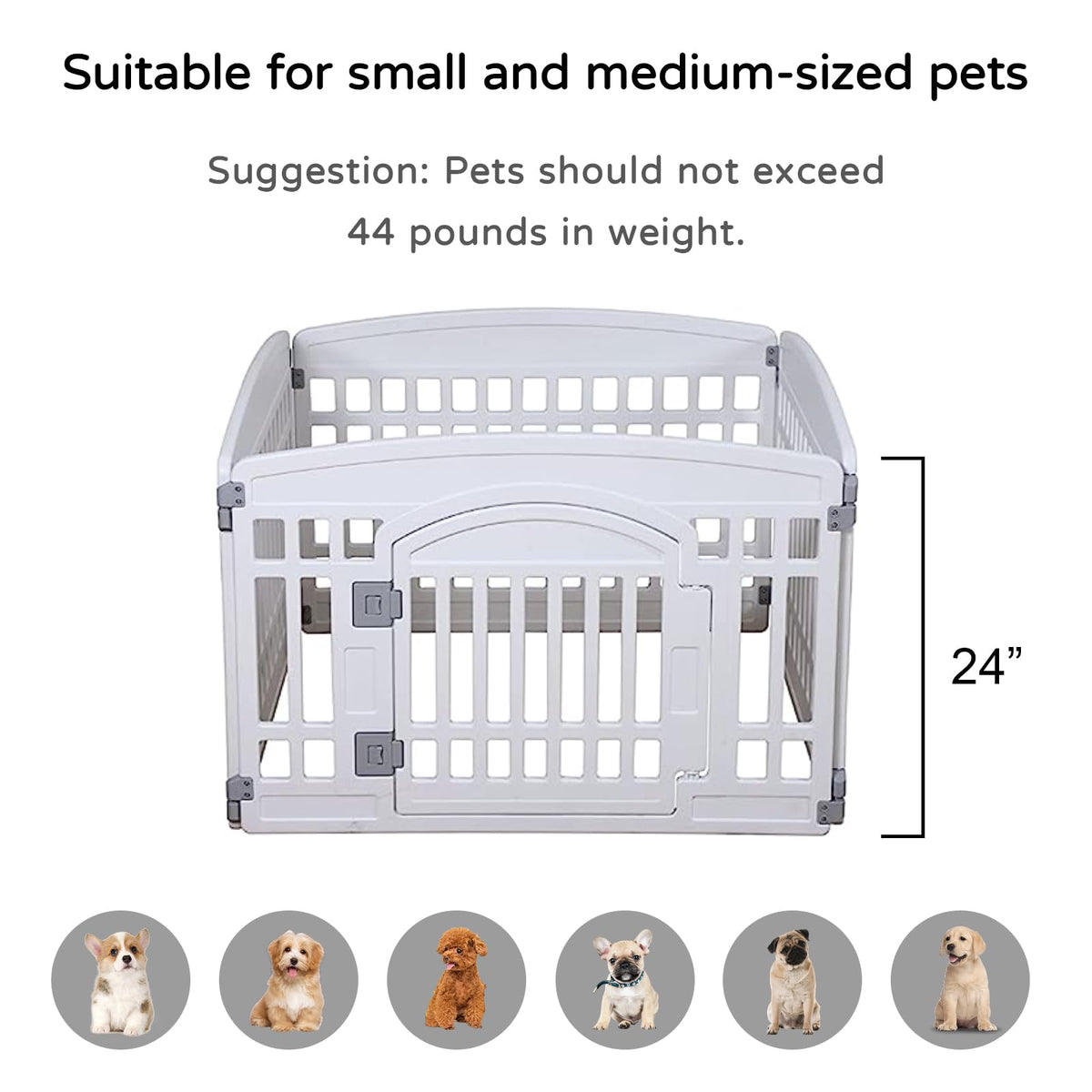 Gupamiga Pet Playpen in White