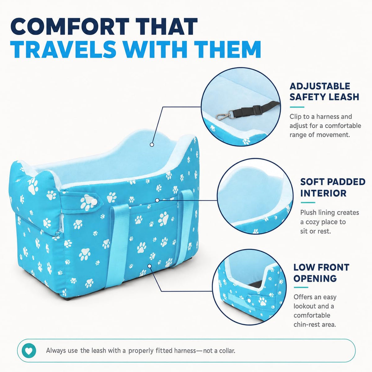 Cullaby Pet Seat in Small, Blue