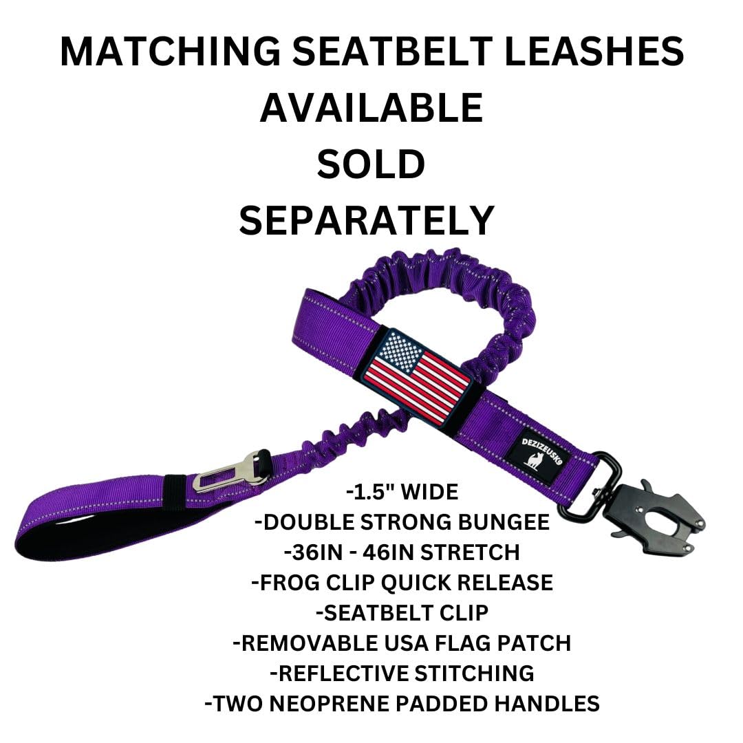 DEZIZEUSK9 Animal Collar in 16-25 INCH, PURPLE-COBVEL2