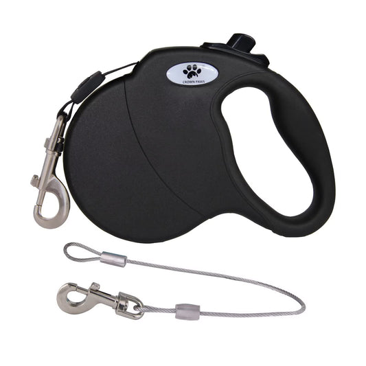 CROWN PAWS Leash in Medium, Black