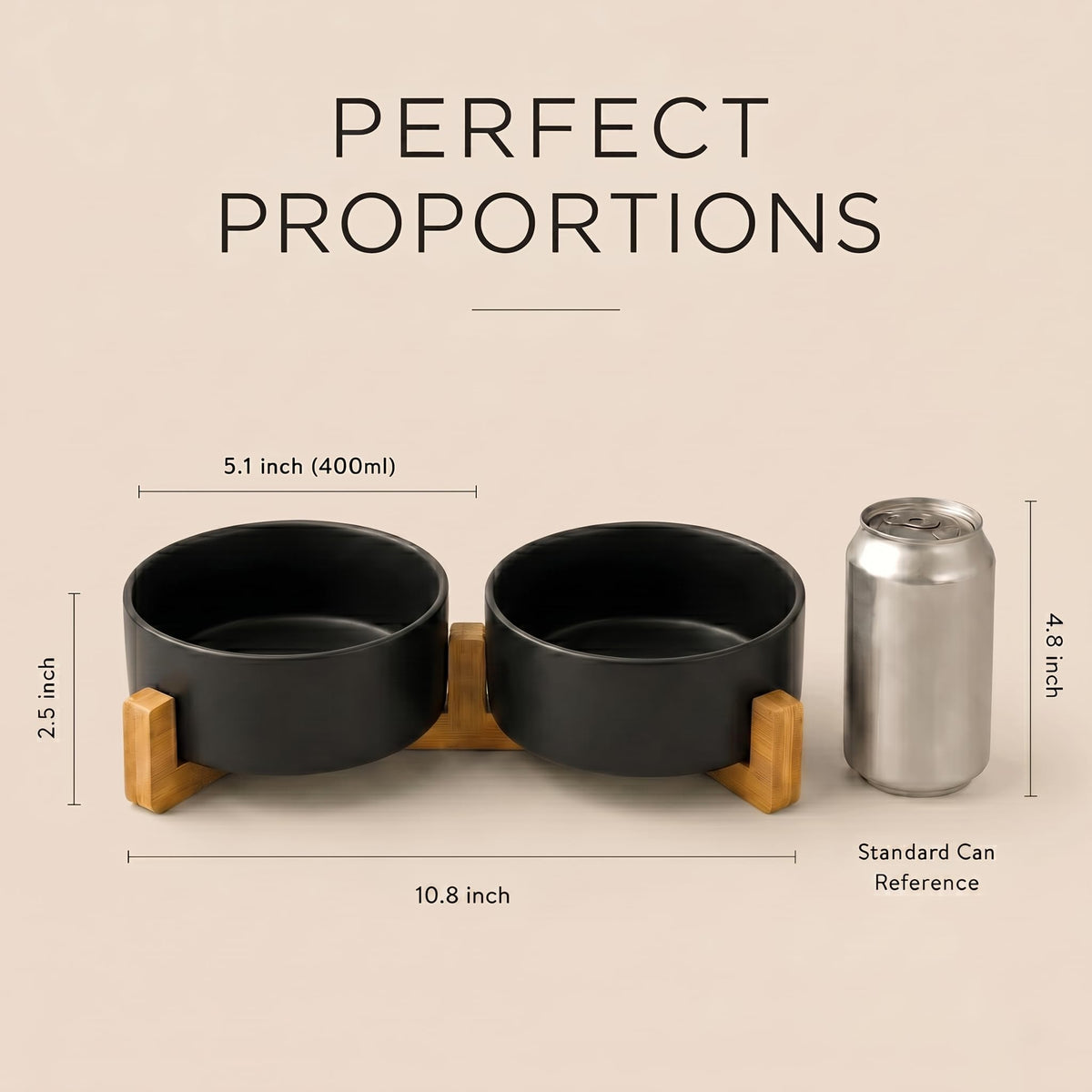 SPUNKYJUNKY Pet Feeder in 1.7 cups, Black × 2