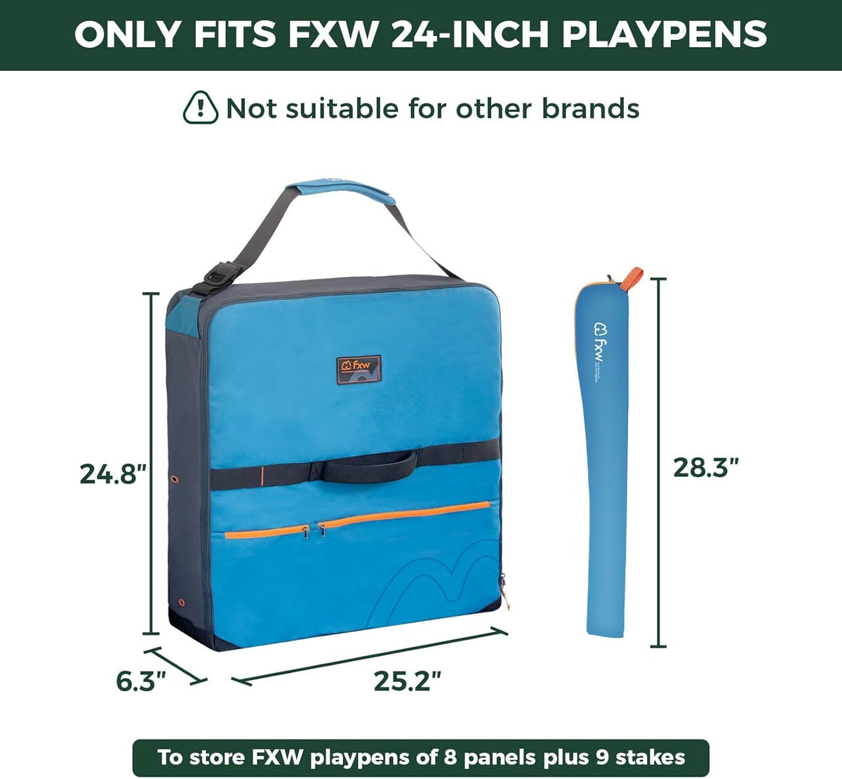FXW Carrier Bag Case in 24 inch(2 Packs), Blue