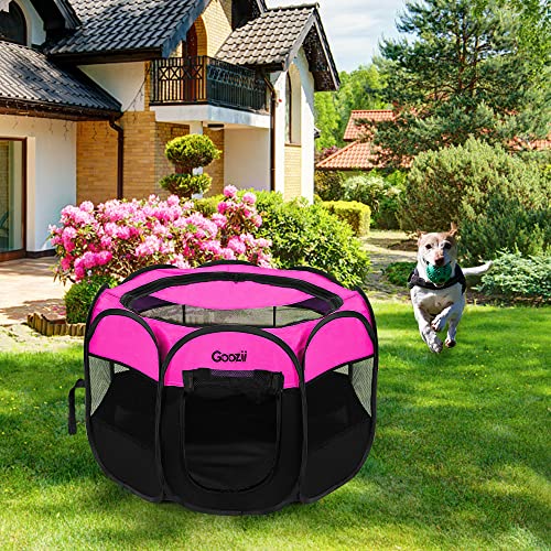Goozii Pet Playpen in S [29" x 29" x 17"], Pink