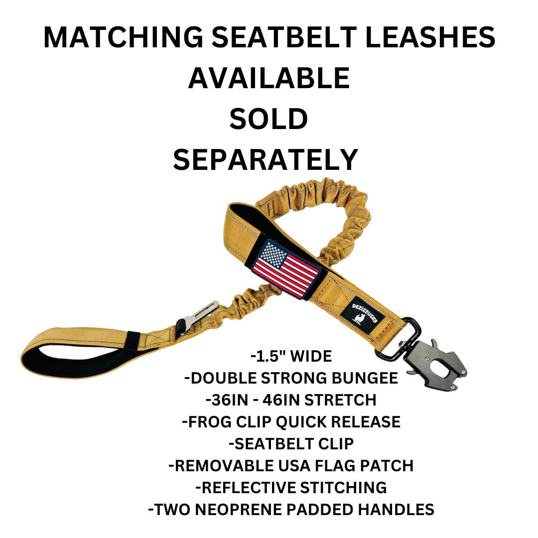 DEZIZEUSK9 Animal Collar in 16-25 INCH, TAN-COBVEL2