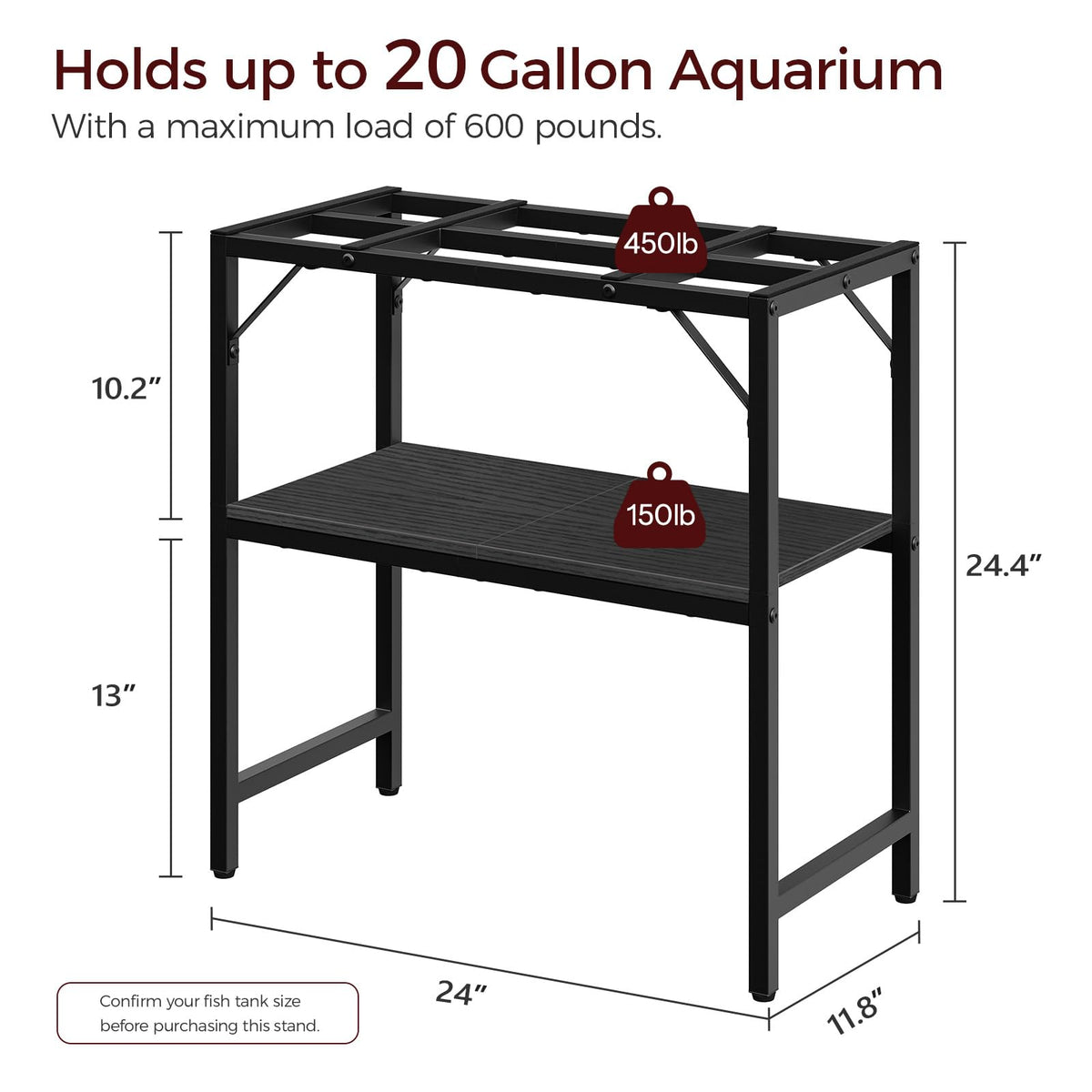 MAHANCRIS Item Stand in 20 Gallon, Black