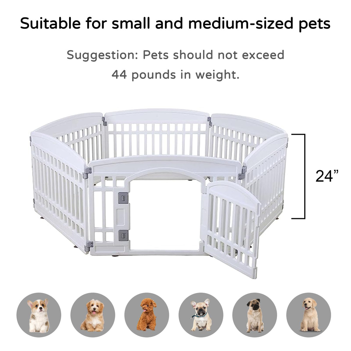 Gupamiga Pet Playpen in White