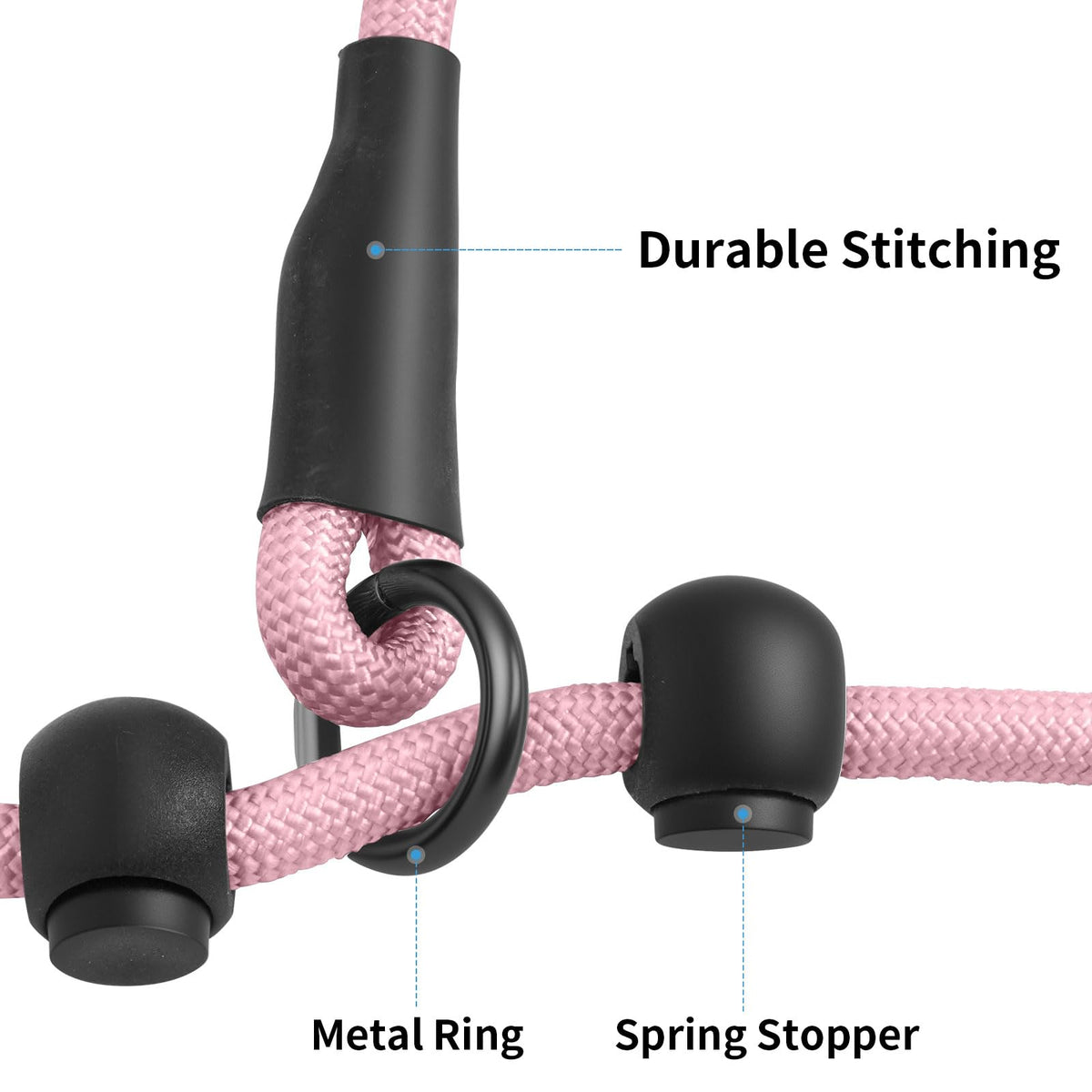 kazazoo Leash in Adjustable (5.5ft to 8.5ft), Gradient Pink