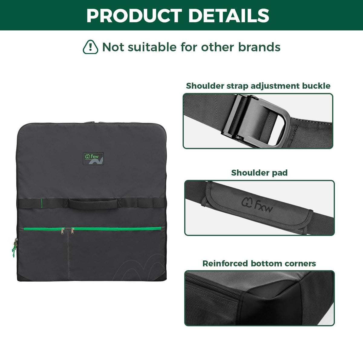 FXW Carrier Bag Case in 24 inch(1 Pack), Black