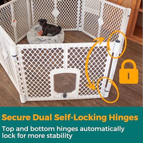 MYPET Pet Playpen in 6-Panel, Light Gray