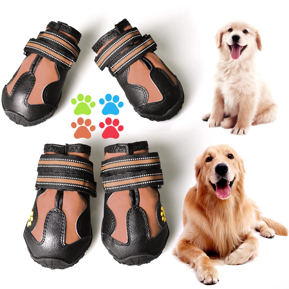 CovertSafe& Paw Hoof Protector in Size 1: （2.3''x1.6'')(L*W) for 10-23 lbs, Brown