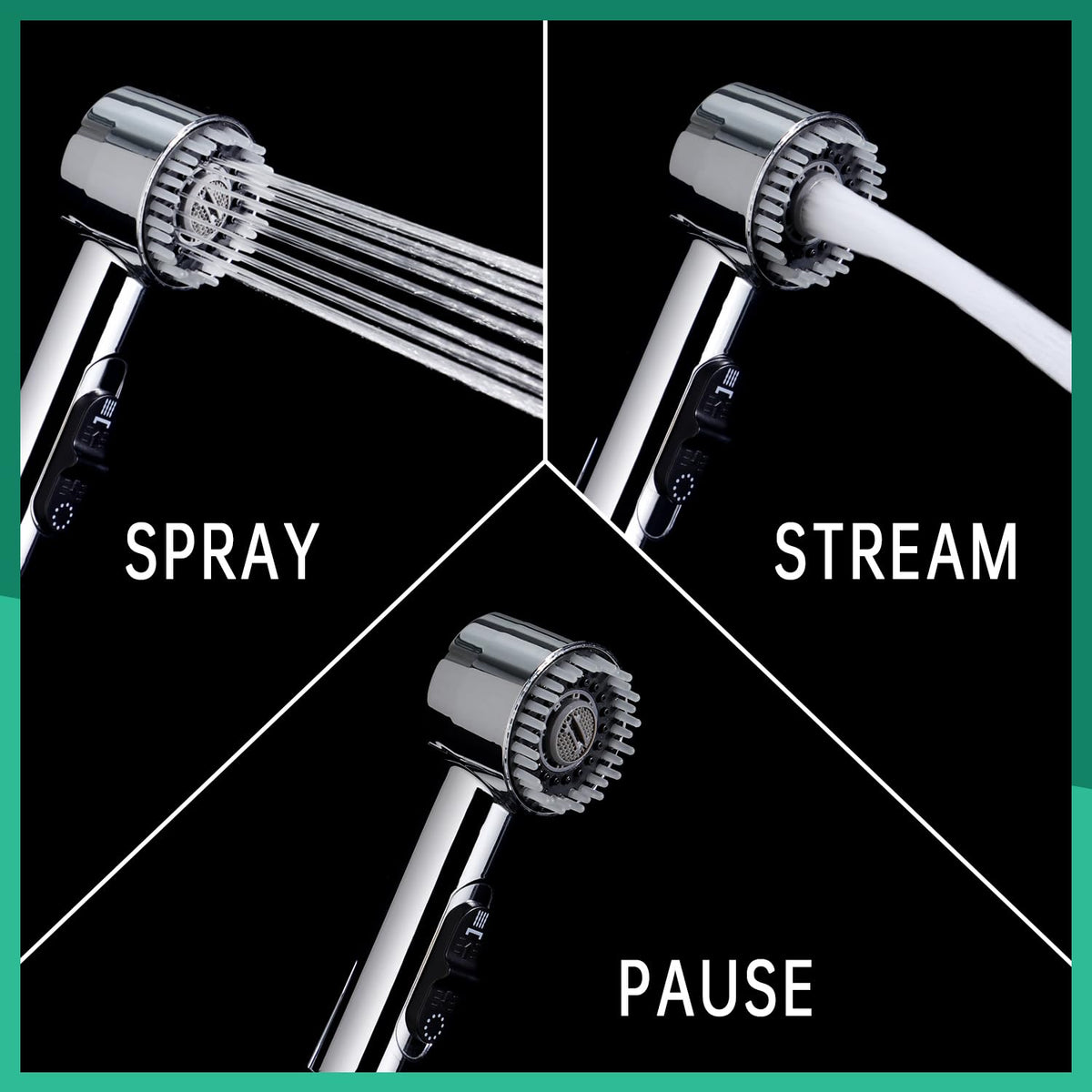 V-Frankness Showerhead in 78 Inches Hose, Polished Chrome