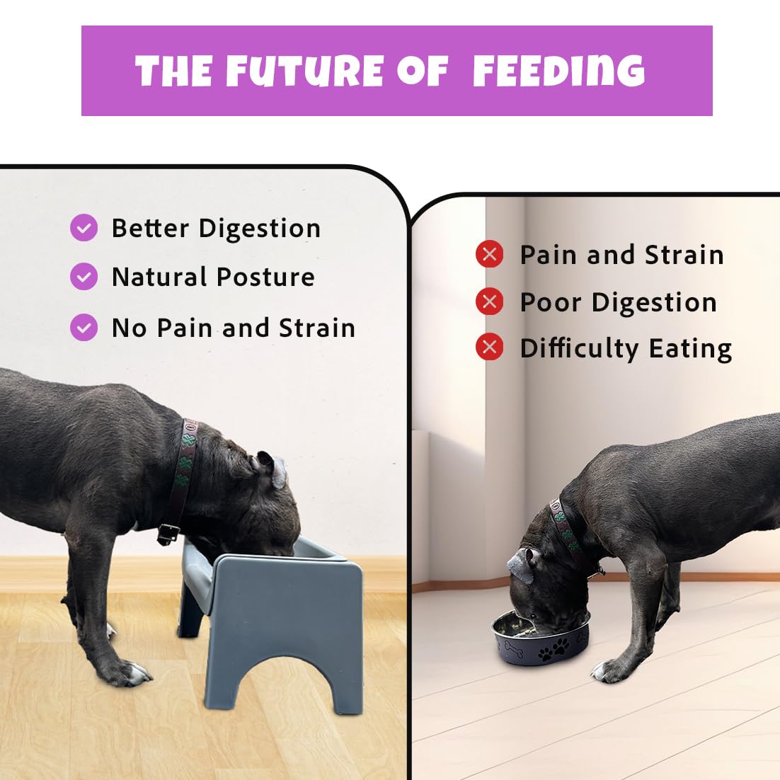 Fluff Trough Pet Feeder in Gray