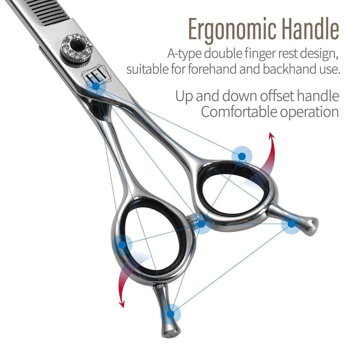 FENICE TOTEM Scissors in 7.0 inch, Curved Thinning