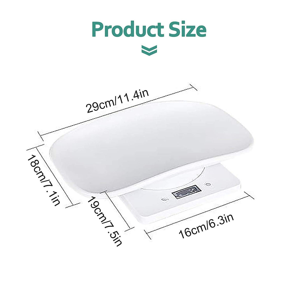 DWSFADA Weigh Scale in 11.42x7.09x1.57 Inch (Pack of 1), 22 lb Scale