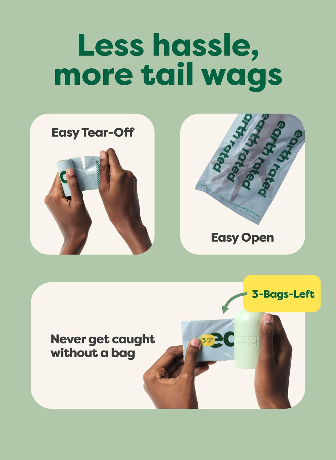 Earth Rated Waste Bag in 280 Bags, Dusty Blue