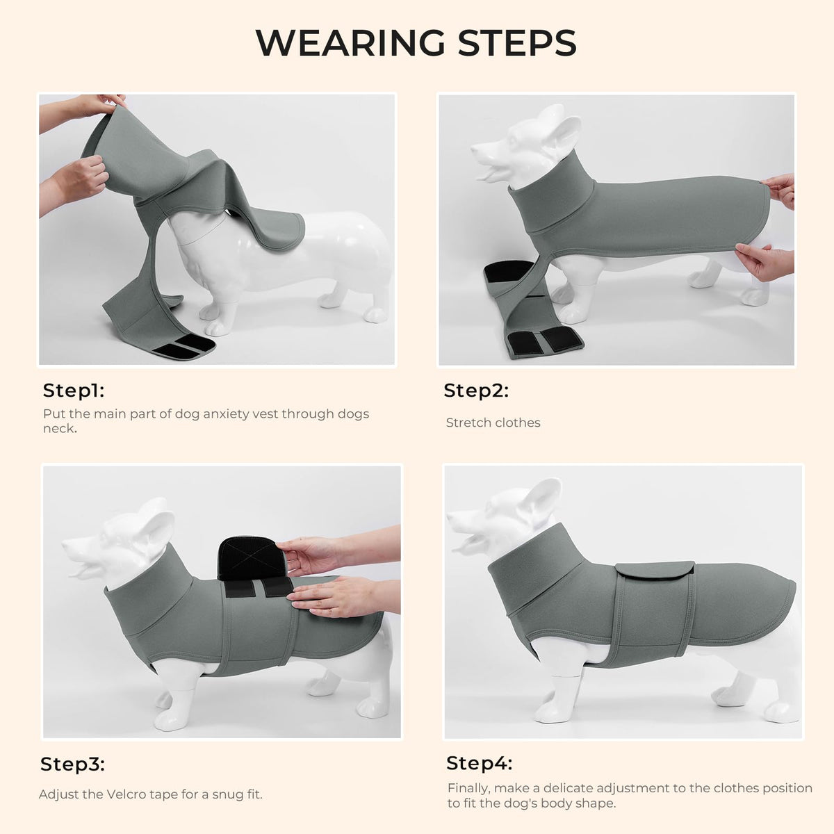Haloumoning Pet Apparel in X-Small, Grey