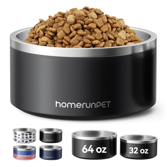 HomeRunPet Pet Feeder in 1L, Steel Blue
