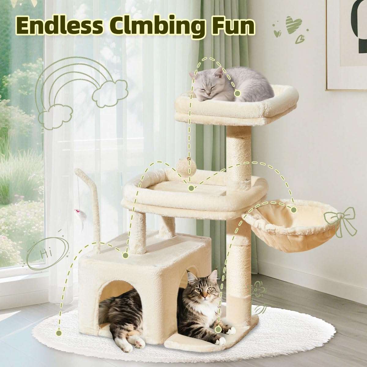 Taoqimiao Pet Activity Structure in XL, Beige