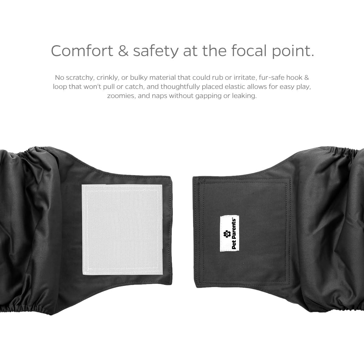 Pet Parents Animal Incontinence Protector in X-Small (11-13"), Black