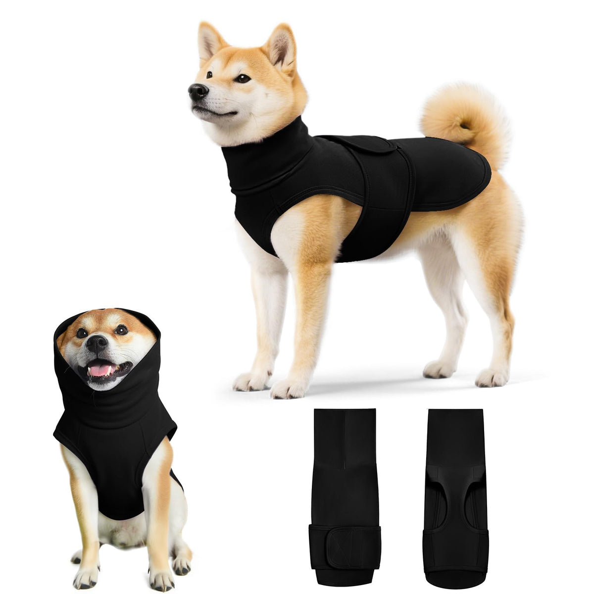 Haloumoning Pet Apparel in X-Small, Black
