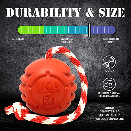 SodaPup Pet Toy in Large, Stars & Stripes Red