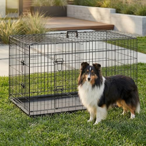 FDW Animal Cage in 45.0"L x 27.0"W x 28.0"H, Black