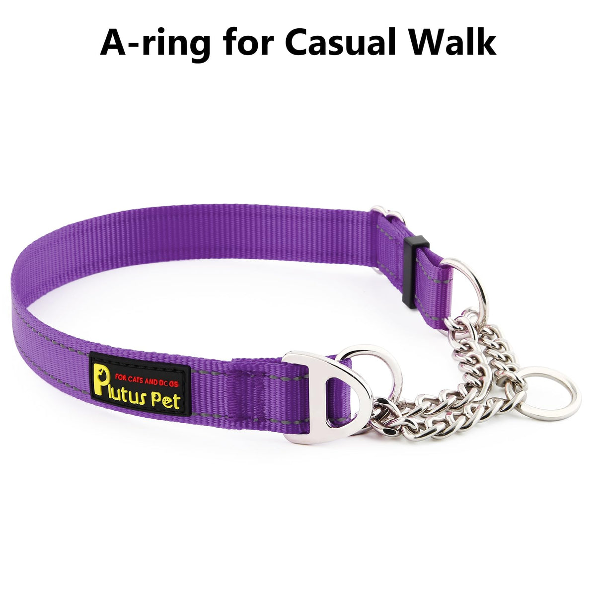 PLUTUS PET Animal Collar in Small, Purple