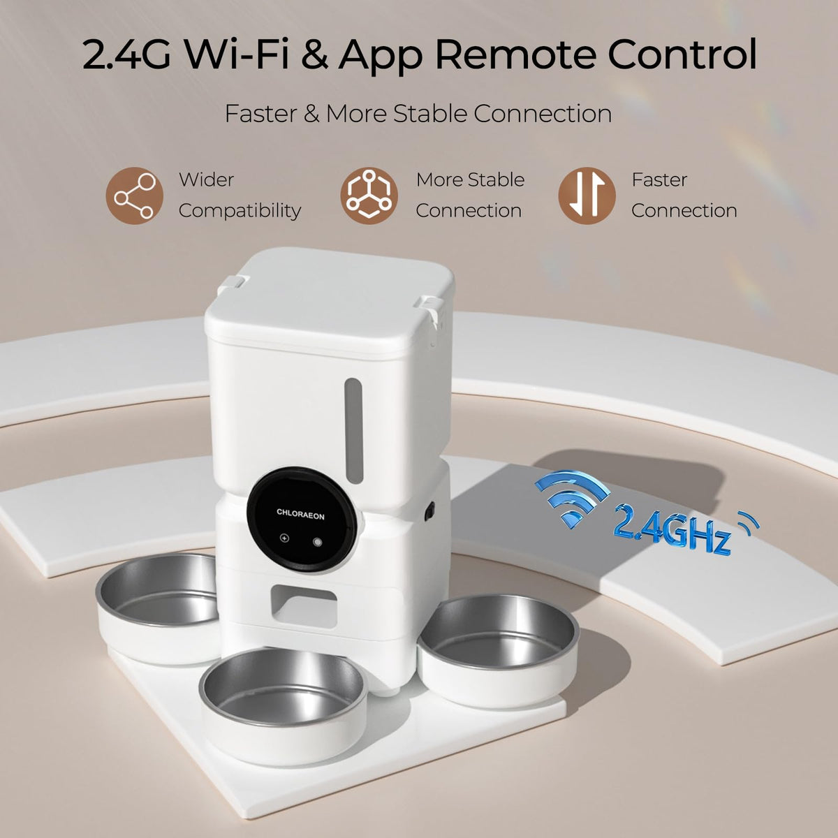 Chloraeon Pet Feeder in Warm White