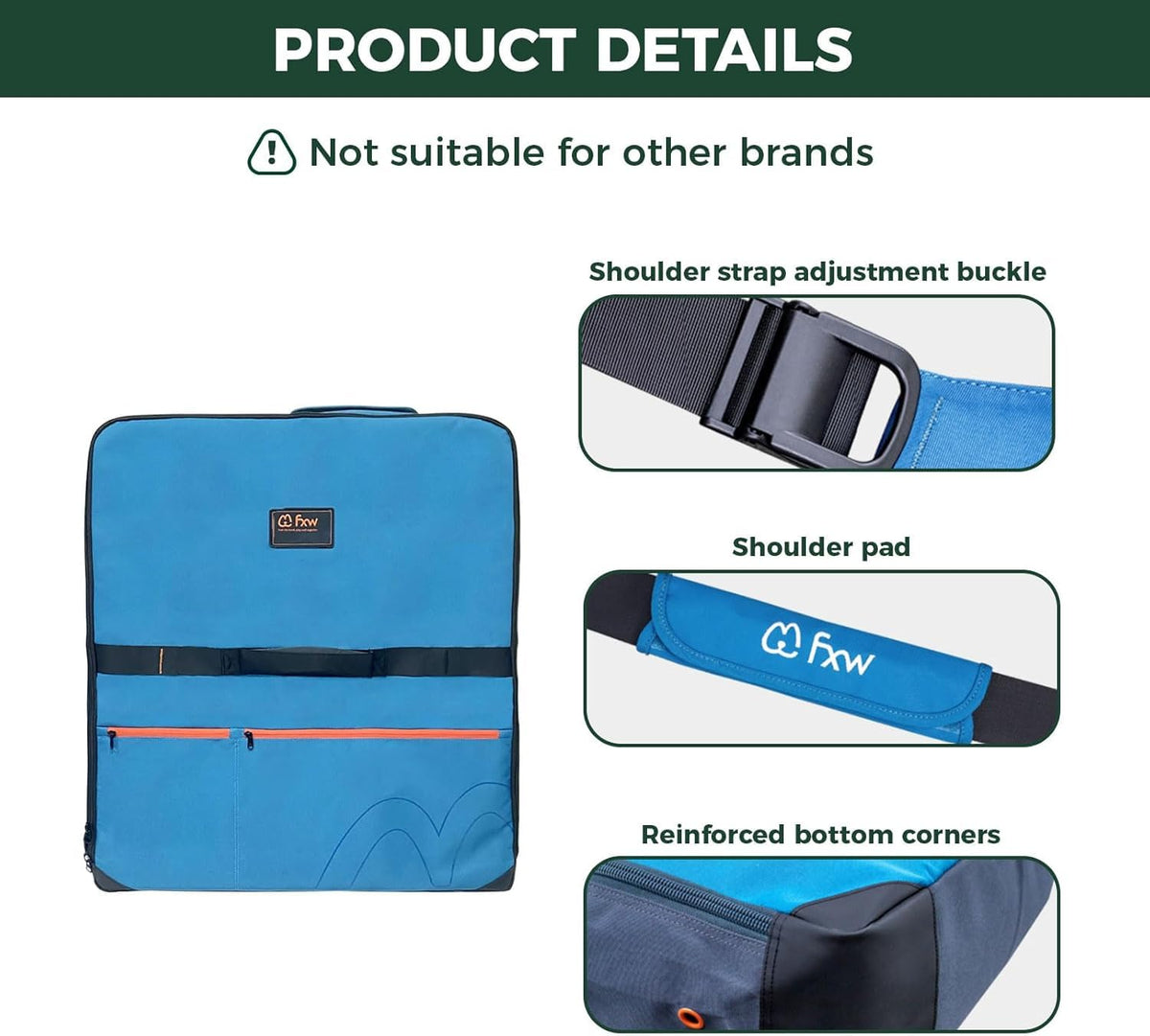 FXW Carrier Bag Case in 24 inch(2 Packs), Blue