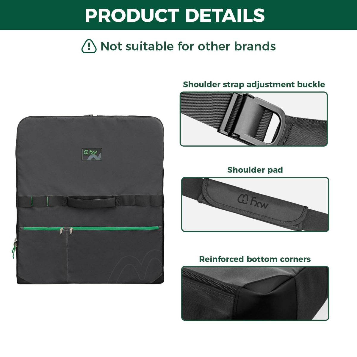 FXW Carrier Bag Case in 32 inch(1 Pack), Black