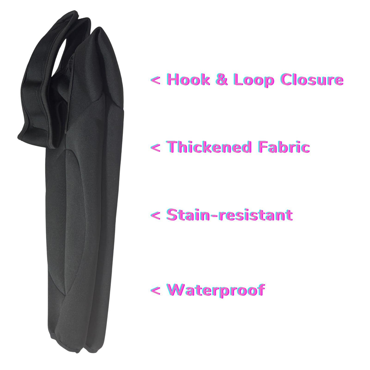 Harikaji Pet Supplies in L-Length 9'' Girth<8.2'', Black Waterproof (Pad Upgrade)