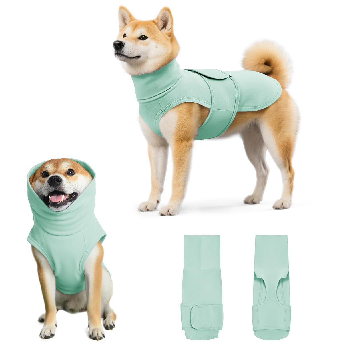 Haloumoning Pet Apparel in X-Small, Mint Green