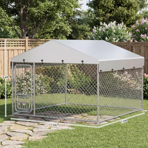 DWVO Animal Cage in 8'L x4' W x 6'H, Black