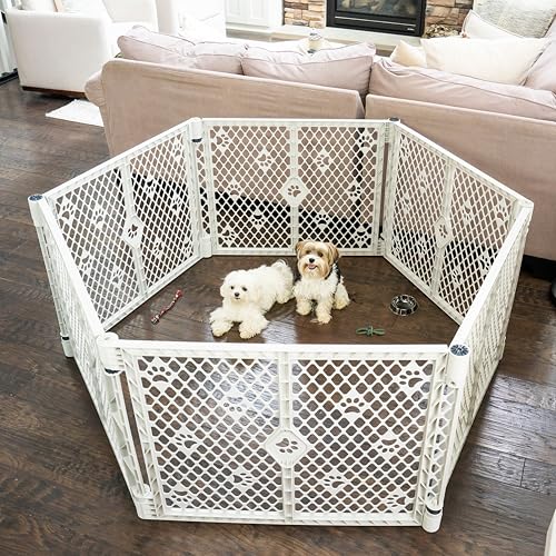 MYPET Pet Playpen in 6-Panel, Light Gray
