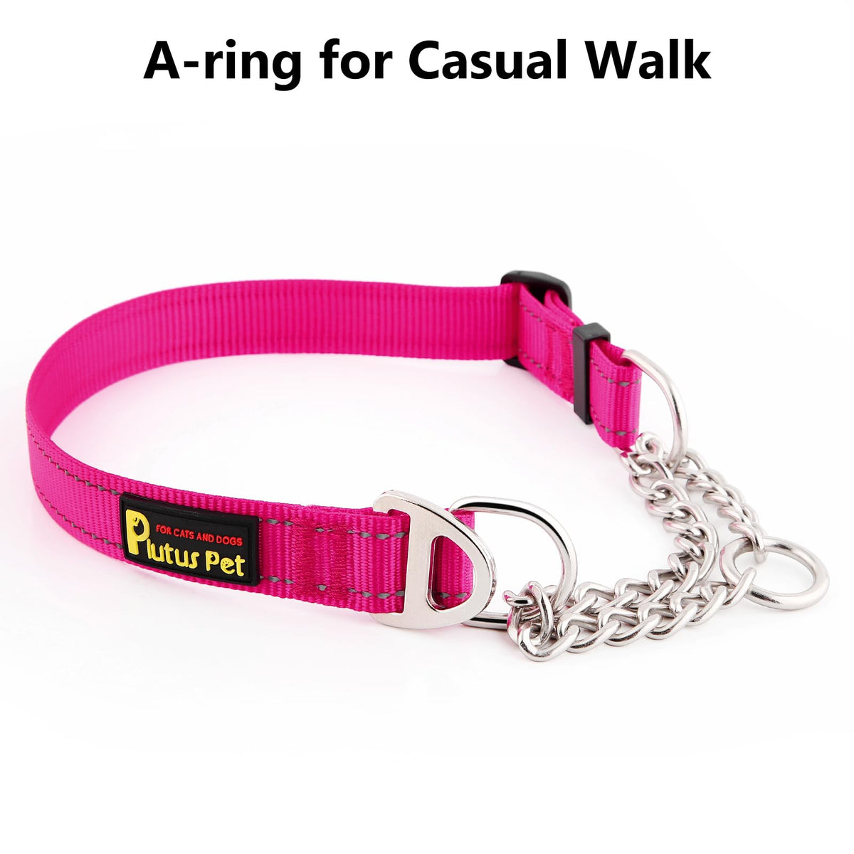 PLUTUS PET Animal Collar in Small, Hot Pink