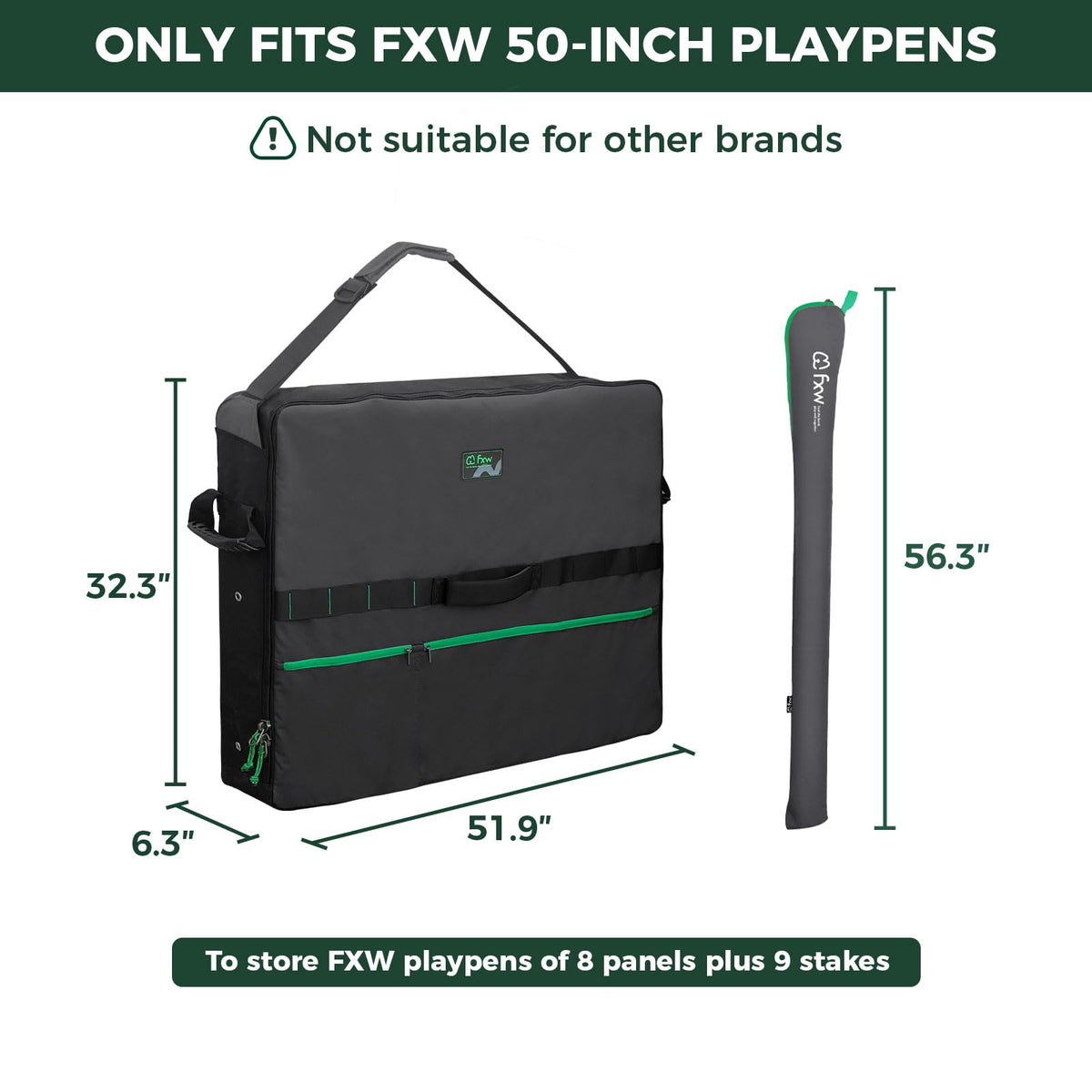 FXW Carrier Bag Case in 50 inch(1 Pack), Black