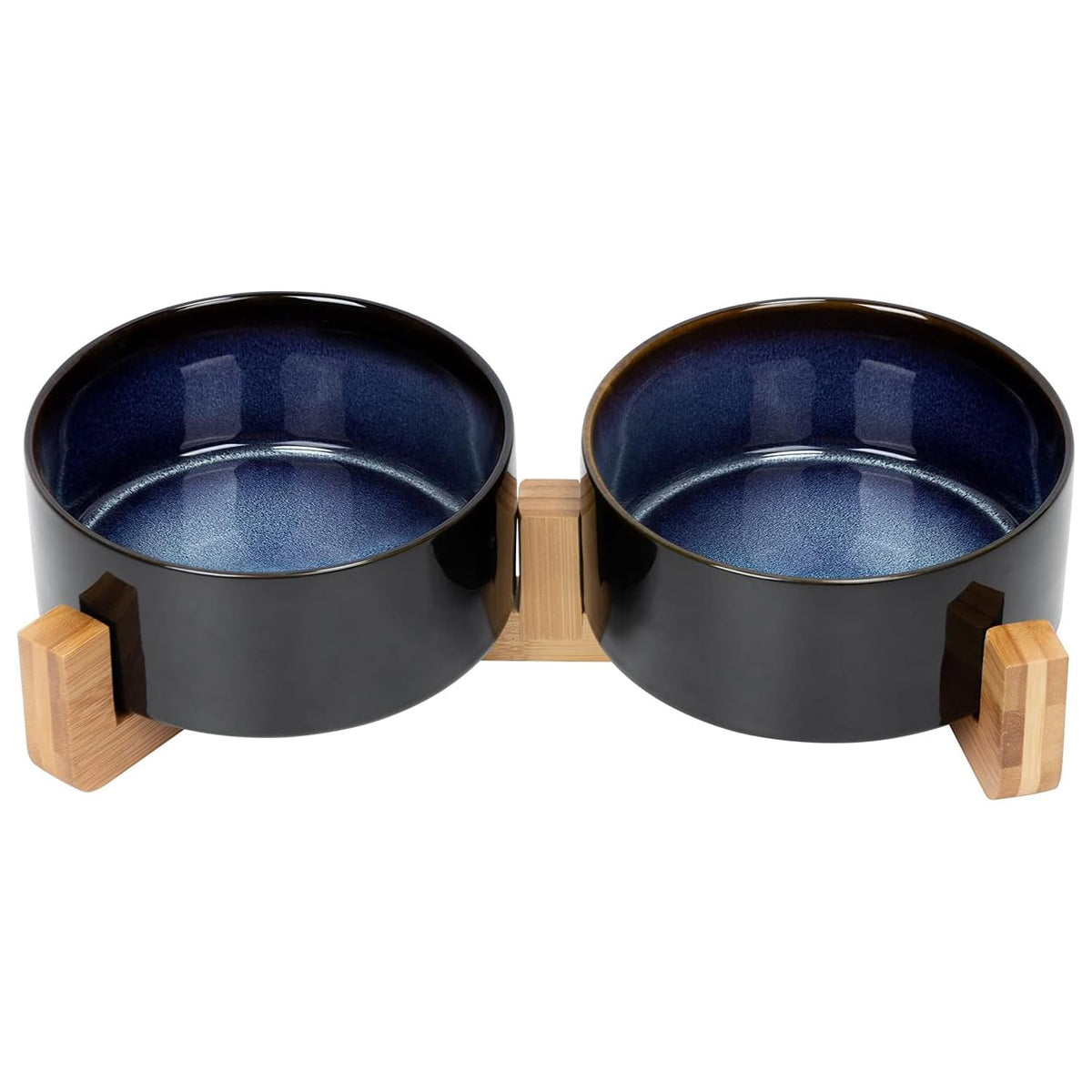 SPUNKYJUNKY Pet Feeder in 3.6 cups, Starry Blue × 2
