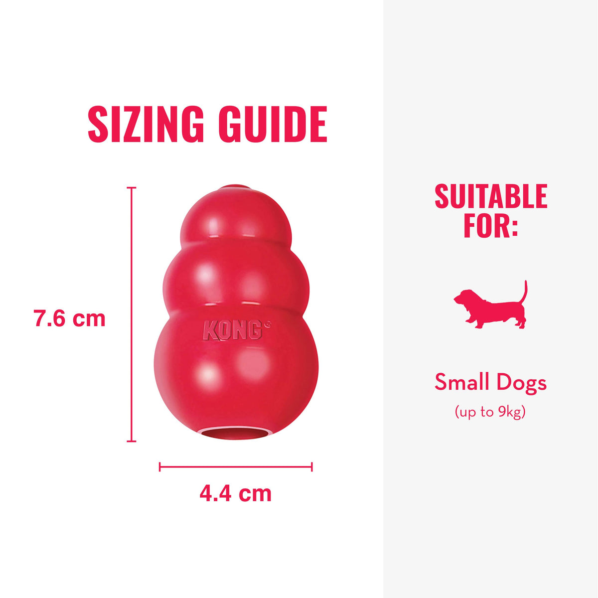 KONG Pet Toy in Small(2-Pack), Red