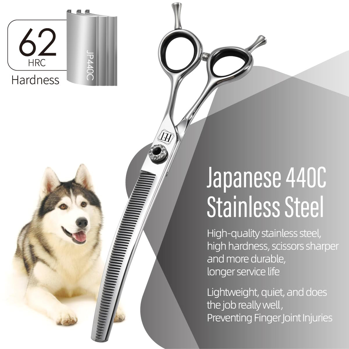 FENICE TOTEM Scissors in 7.0 inch, Curved Thinning