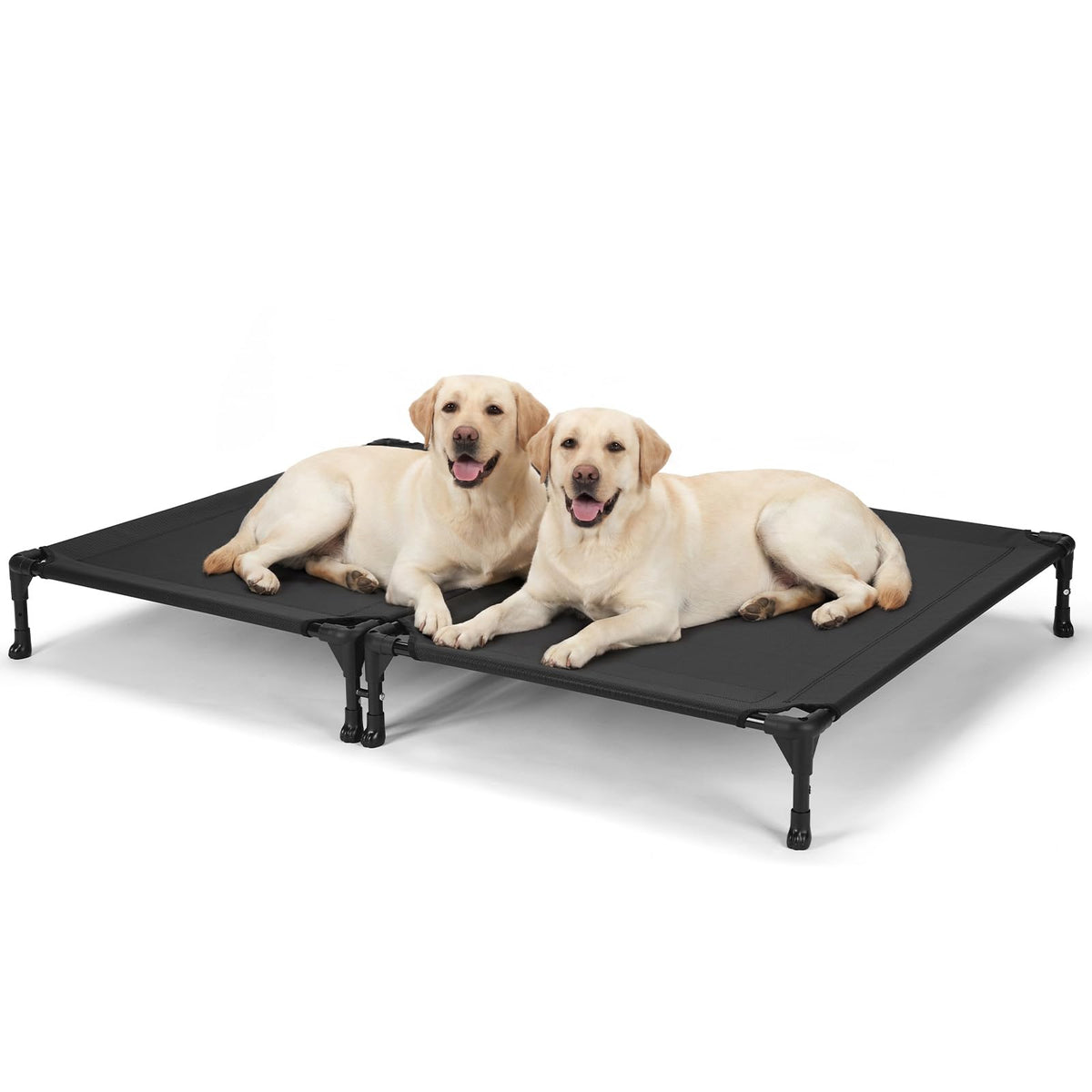 Veehoo Pet Bed Mat in 42.0"L x 30.0"W x 7.0"Th, 2 Connected Beds-Black