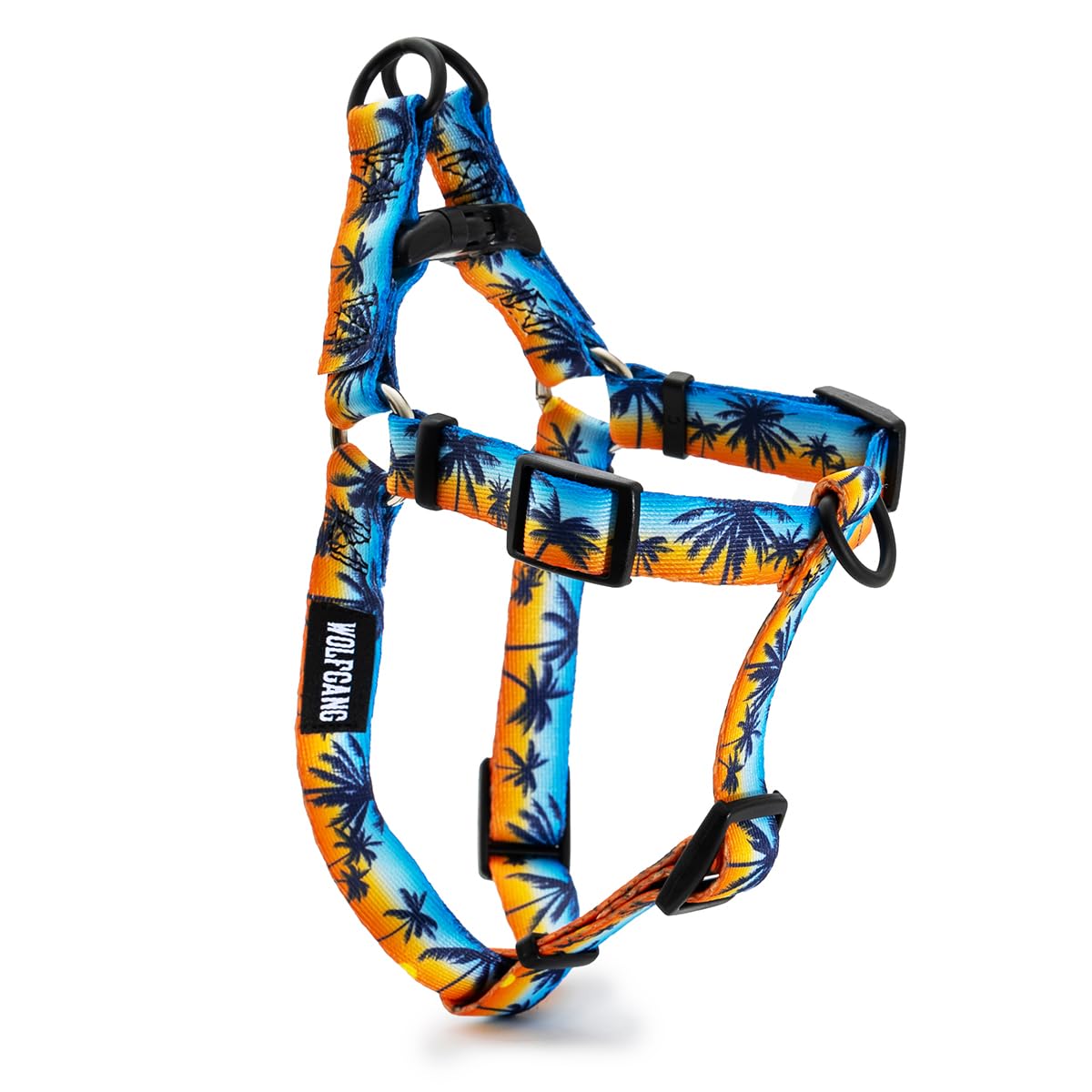 Wolfgang Man & Beast Animal Harness in Medium (5/8 Inch x 16-24 Inch), SunsetPalms Print