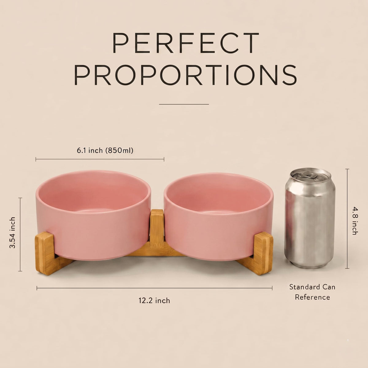 SPUNKYJUNKY Pet Feeder in 3.6 cups, Pink × 2