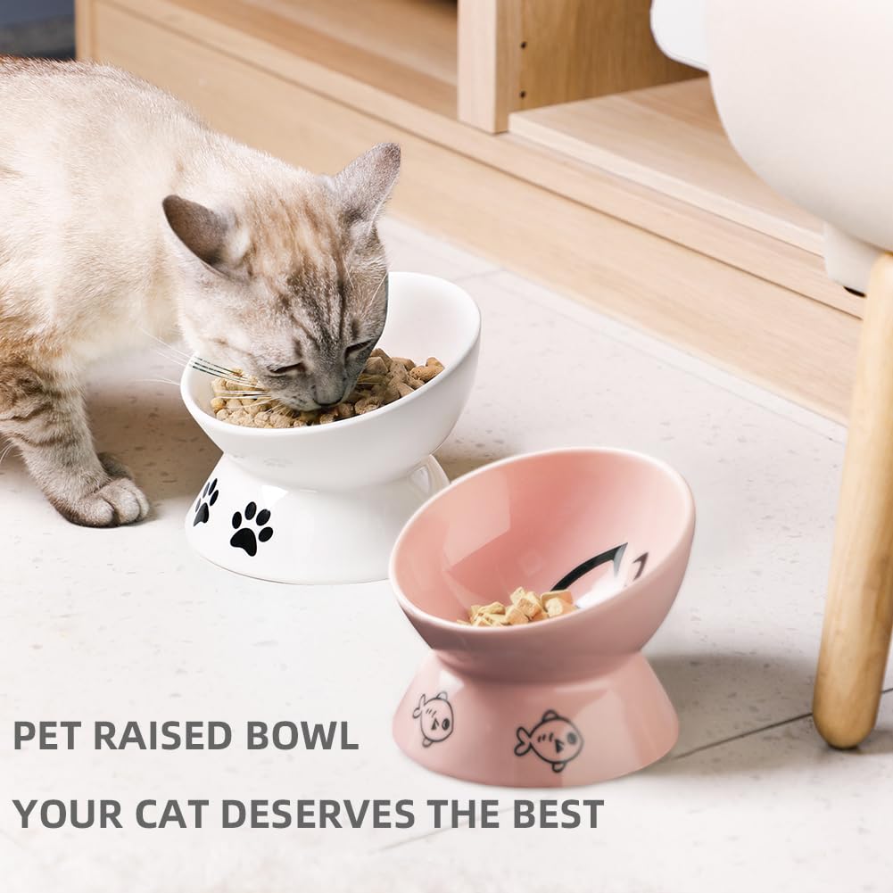 Sweejar Home Pet Feeder in 6 Inch, White