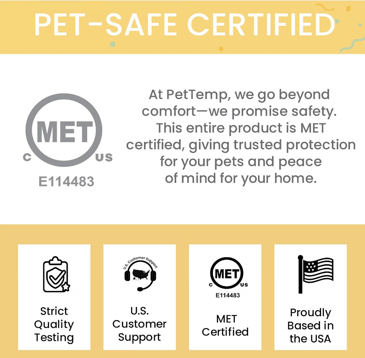 PetTemp Pet Bed Mat in M: 16" x 13", Black