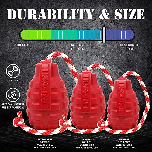 SodaPup Pet Toy in Large, Grenade Red