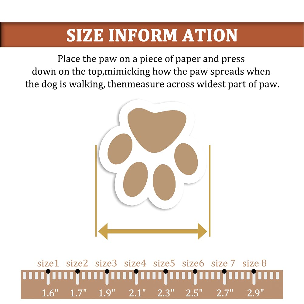 CovertSafe& Paw Hoof Protector in Size 1: （2.3''x1.6'')(L*W) for 10-23 lbs, Brown