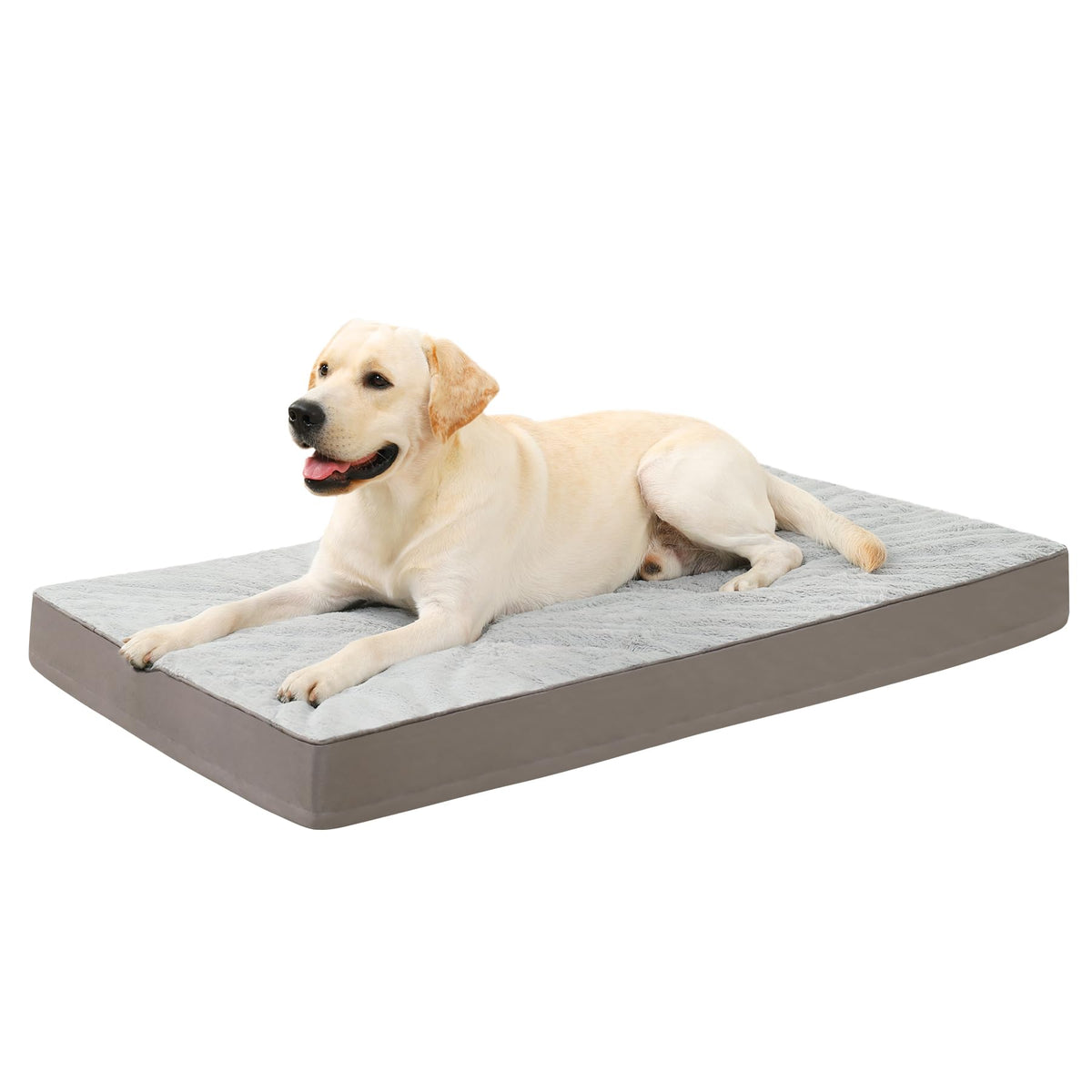 KSIIA Pet Bed Mat in 35.0"L x 22.0"W x 3.0"Th, Light Grey